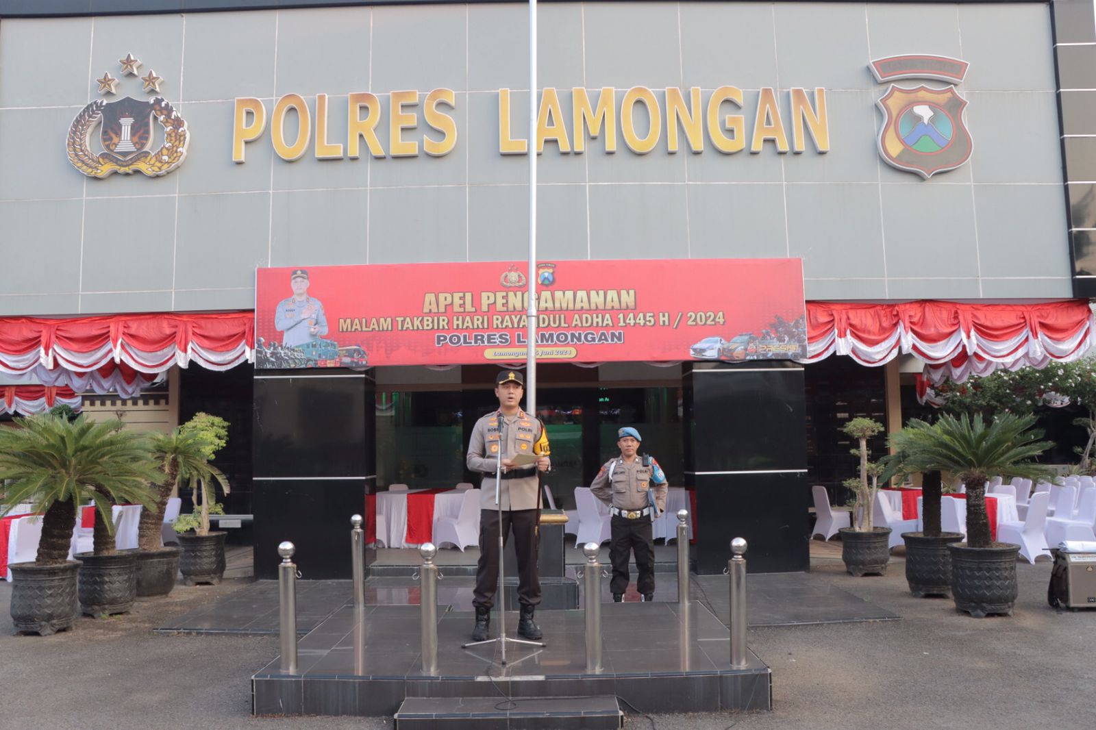 Kapolres Lamongan Pimpin Apel Pengamanan Idul Adha 1445 H/2024